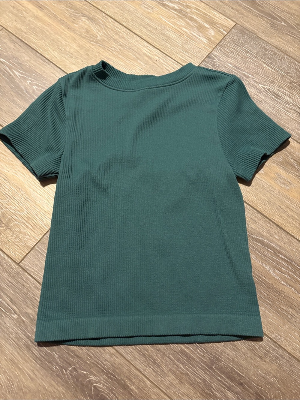 Old Navy Fitted Seamless Ribbed T-shirt in Teal EUC